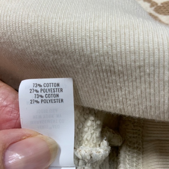 Aerie Cotton Blend Cheetah Print Cropped Sweatshirt Boat Neck Oversize US S - Picture 8 of 10